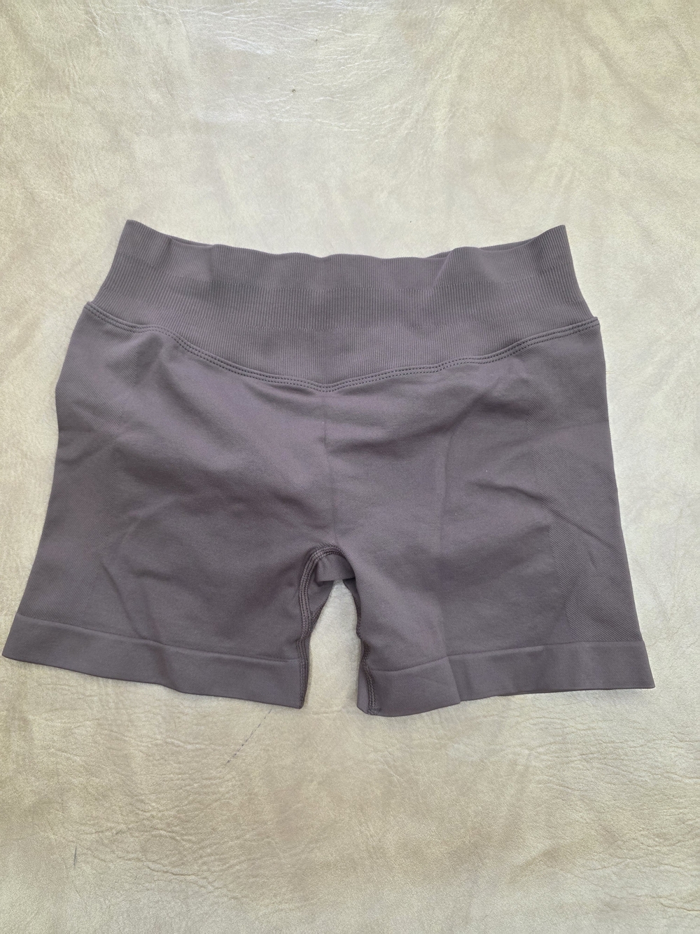 Women’s Seamless High-Waist Yoga Shorts - Taupe